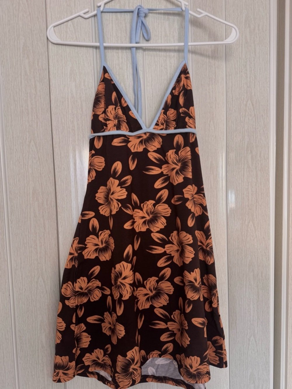 Princess Polly Halter Floral Brown Mini Dress NWT